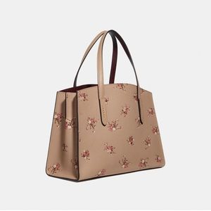 Used like 🆕 COACH Charlie Carryall with Floral Print Leather- EUC